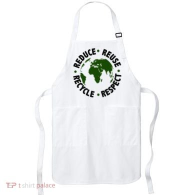Recycle Reduce Reuse Respect Earth Day Apron