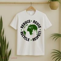 Recycle Reduce Reuse Respect Earth Day T-Shirt thumb 2
