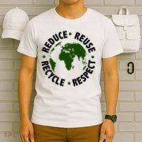 Recycle Reduce Reuse Respect Earth Day T-Shirt thumb 6