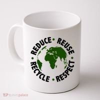 Recycle Reduce Reuse Respect Earth Day Coffee Mug thumb 0