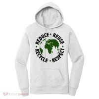 Recycle Reduce Reuse Respect Earth Day Women's Hoodie thumb 0