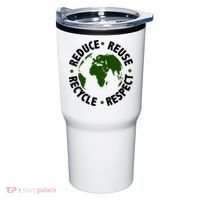 Recycle Reduce Reuse Respect Earth Day Tumbler thumb 0