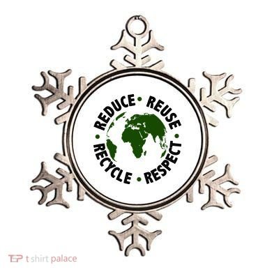 Recycle Reduce Reuse Respect Earth Day Ornament