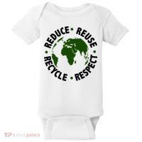Recycle Reduce Reuse Respect Earth Day Baby Bodysuit thumb 0