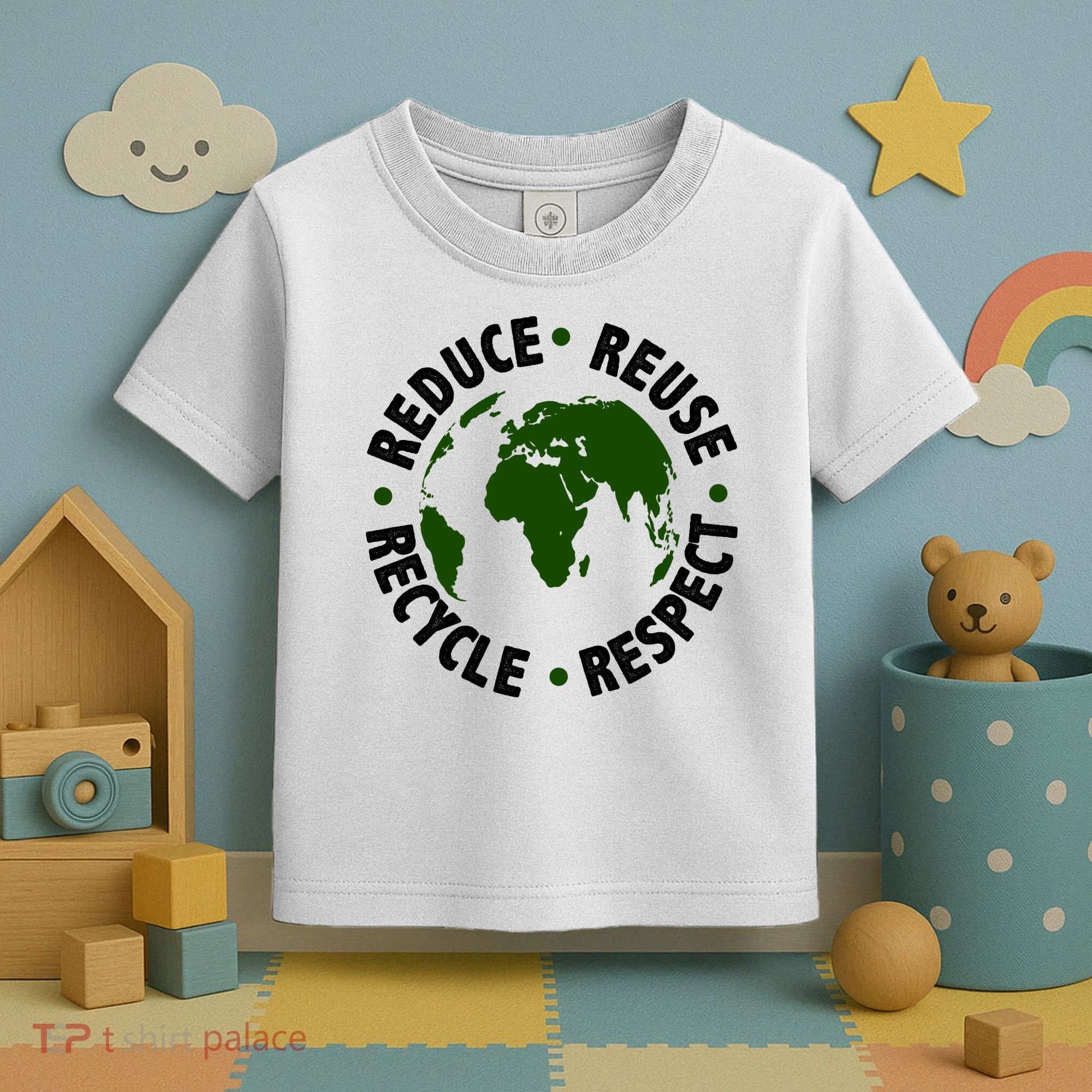 Recycle Reduce Reuse Respect Earth Day Toddler T-Shirt