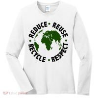 Recycle Reduce Reuse Respect Earth Day Women's Long Sleeve Shirt thumb 0