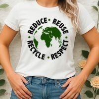 Recycle Reduce Reuse Respect Earth Day Women's T-Shirt thumb 2
