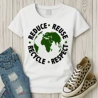 Recycle Reduce Reuse Respect Earth Day Women's T-Shirt thumb 3