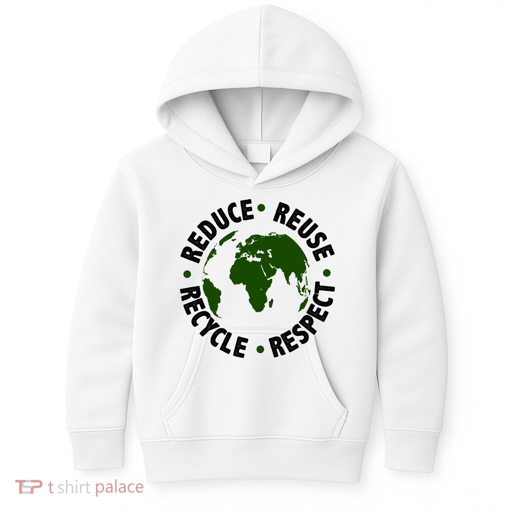 Recycle Reduce Reuse Respect Earth Day Kids Hoodie