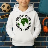 Recycle Reduce Reuse Respect Earth Day Kids Hoodie thumb 2