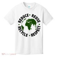Recycle Reduce Reuse Respect Earth Day Kids T-Shirt thumb 0