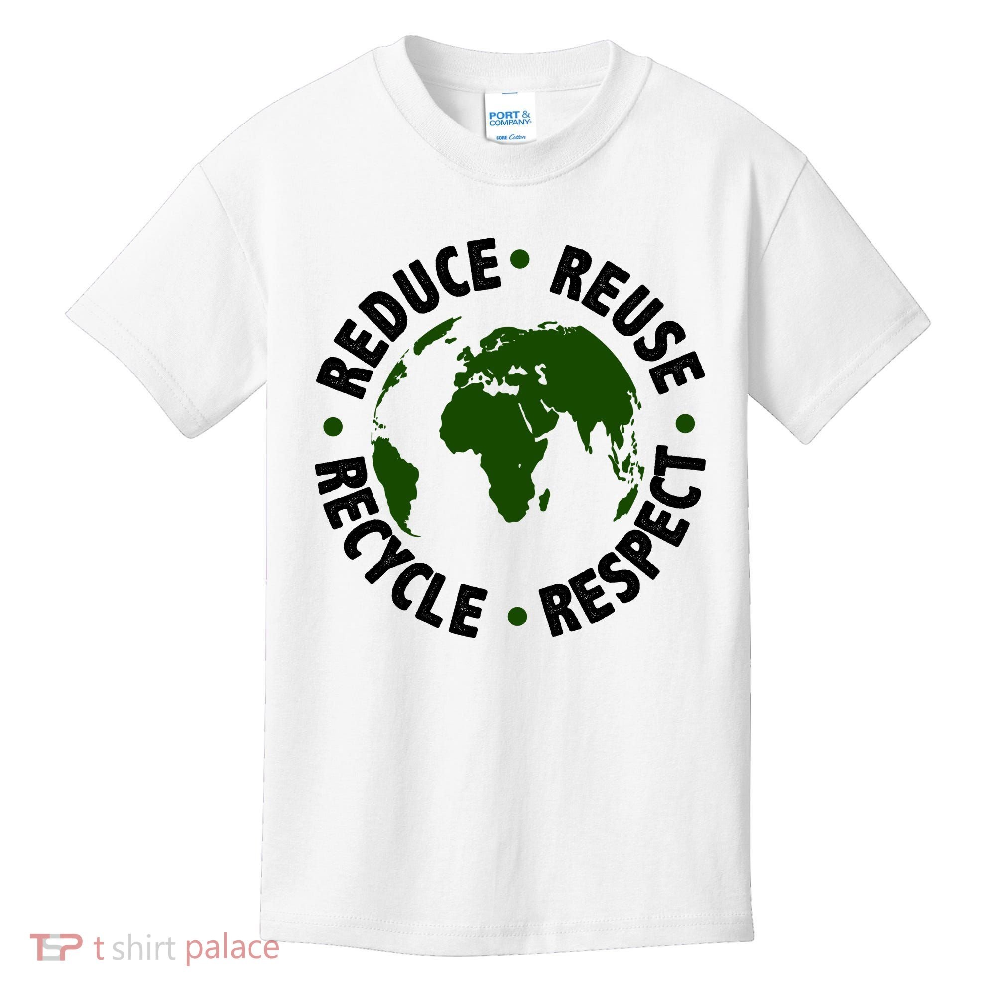 Recycle Reduce Reuse Respect Earth Day Kids T-Shirt