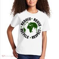 Recycle Reduce Reuse Respect Earth Day Kids T-Shirt thumb 2