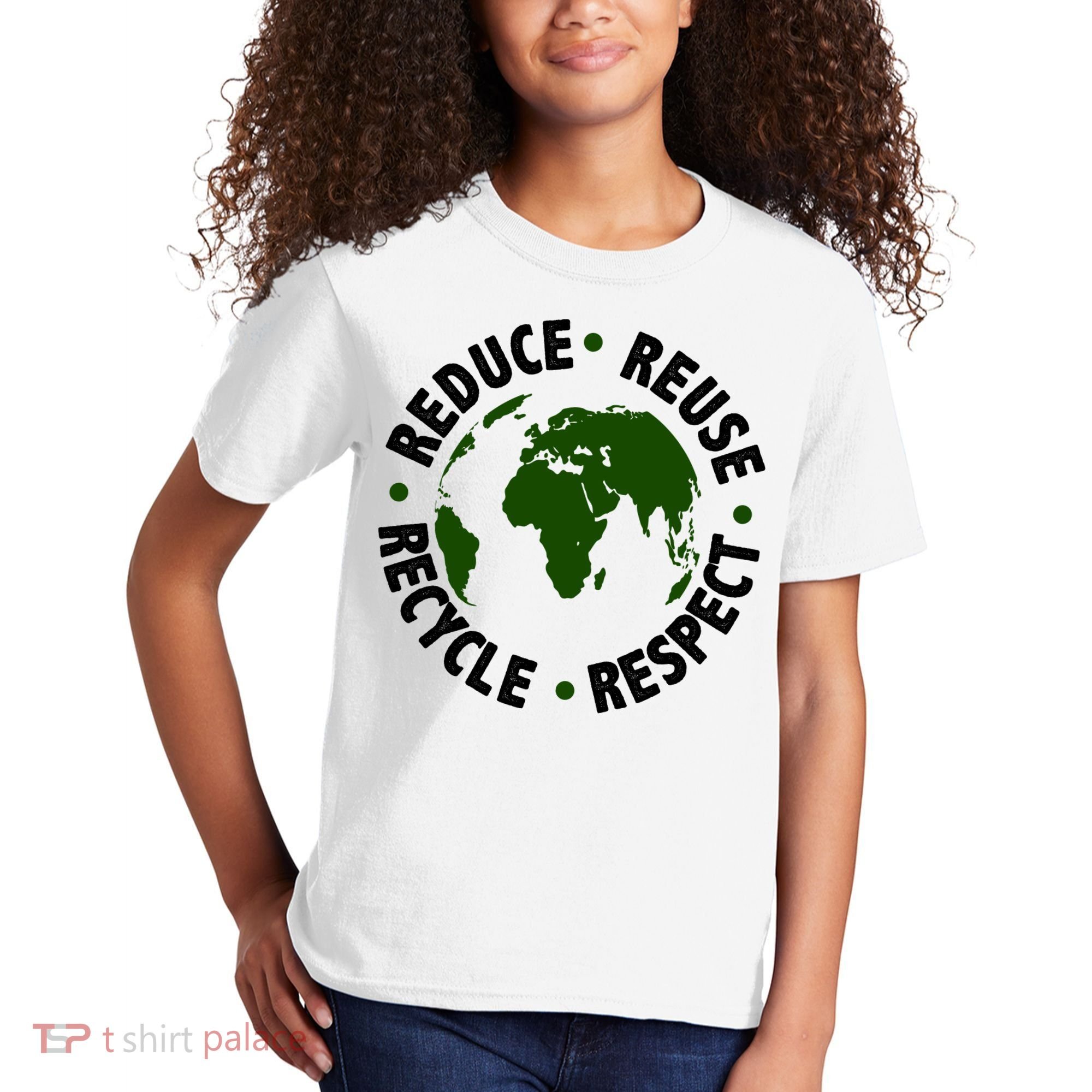 Recycle Reduce Reuse Respect Earth Day Kids T-Shirt