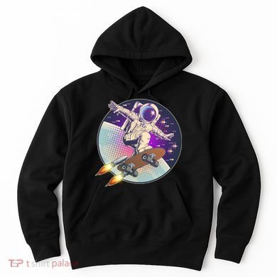 Retro Rocket Skateboarding Space Astronaut Hoodie