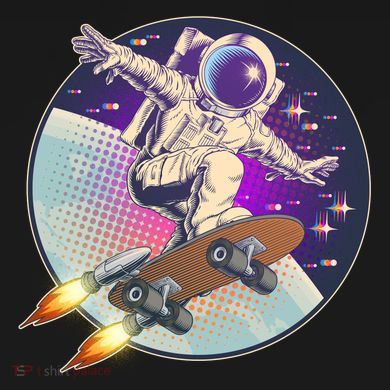 Retro Rocket Skateboarding Space Astronaut Sweatshirt Cinch Pack Bag