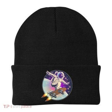 Retro Rocket Skateboarding Space Astronaut Beanie