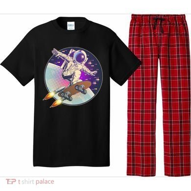 Retro Rocket Skateboarding Space Astronaut Pajama Set
