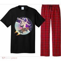 Retro Rocket Skateboarding Space Astronaut Pajama Set thumb 0