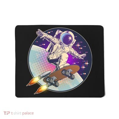 Retro Rocket Skateboarding Space Astronaut Mousepad