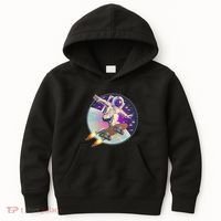 Retro Rocket Skateboarding Space Astronaut Kids Hoodie thumb 0