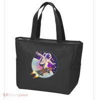 Retro Rocket Skateboarding Space Astronaut Tote Bag thumb 3