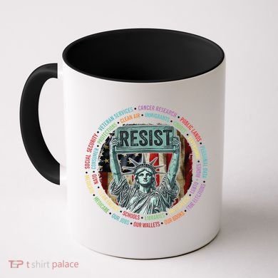 Resist Resistance Statue Of Liberty Hands Off Protest Coffee Mug