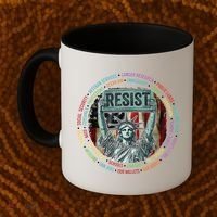 Resist Resistance Statue Of Liberty Hands Off Protest Coffee Mug thumb 2