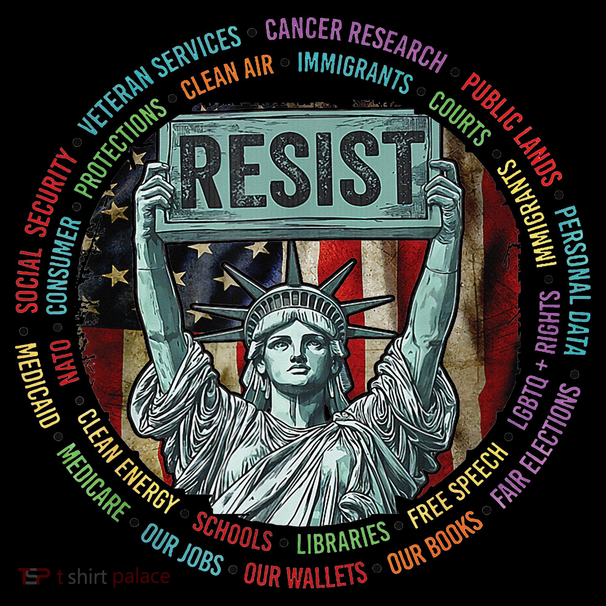 Resist Resistance Statue Of Liberty Hands Off Protest Coffee Mug