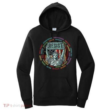 Resist Resistance Statue Of Liberty Hands Off Protest Women's Hoodie