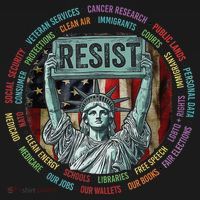 Resist Resistance Statue Of Liberty Hands Off Protest Women's Hoodie thumb 2