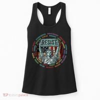 Resist Resistance Statue Of Liberty Hands Off Protest Women's Tank Top thumb 0