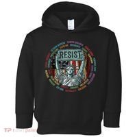 Resist Resistance Statue Of Liberty Hands Off Protest Toddler Hoodie thumb 0