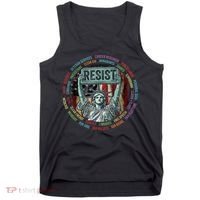 Resist Resistance Statue Of Liberty Hands Off Protest Tank Top thumb 0
