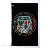 Resist Resistance Statue Of Liberty Hands Off Protest Golf Towel thumb 0