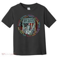 Resist Resistance Statue Of Liberty Hands Off Protest Toddler T-Shirt thumb 0