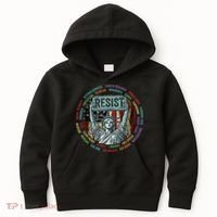 Resist Resistance Statue Of Liberty Hands Off Protest Kids Hoodie thumb 0