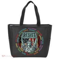 Resist Resistance Statue Of Liberty Hands Off Protest Tote Bag thumb 0