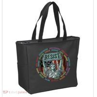 Resist Resistance Statue Of Liberty Hands Off Protest Tote Bag thumb 2