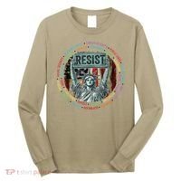 Resist Resistance Statue Of Liberty Hands Off Protest Long Sleeve Shirt thumb 0