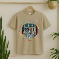 Resist Resistance Statue Of Liberty Hands Off Protest T-Shirt thumb 2
