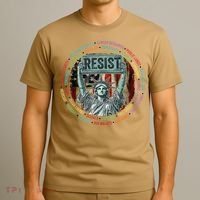 Resist Resistance Statue Of Liberty Hands Off Protest T-Shirt thumb 3