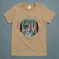 Resist Resistance Statue Of Liberty Hands Off Protest T-Shirt thumb 5