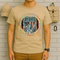 Resist Resistance Statue Of Liberty Hands Off Protest T-Shirt thumb 6