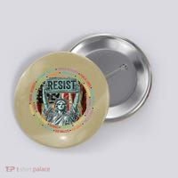 Resist Resistance Statue Of Liberty Hands Off Protest Button thumb 0