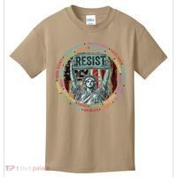 Resist Resistance Statue Of Liberty Hands Off Protest Kids T-Shirt thumb 0