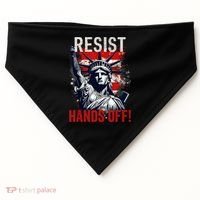 Resist Resistance Statue Of Liberty Hands Off Protest USA  USA-Made Doggie Bandana thumb 0