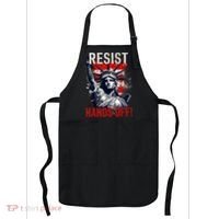Resist Resistance Statue Of Liberty Hands Off Protest USA  Apron thumb 0