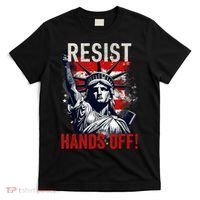 Resist Resistance Statue Of Liberty Hands Off Protest USA  T-Shirt thumb 0