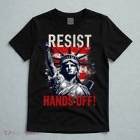 Resist Resistance Statue Of Liberty Hands Off Protest USA  T-Shirt thumb 5
